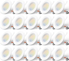 Amico 12 Pack 6 Inch 5CCT Ultra-Thin LED Recessed Downlight with Junction