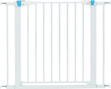 29 Inches Tall Walk-Though Steel Pet Gate, Pressure Mounted Dog Gate with Glow S