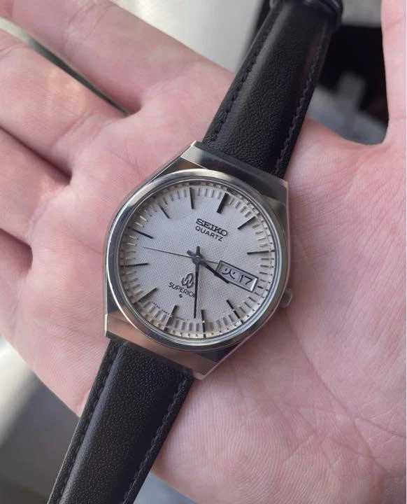Seiko quartz mens watch stainless best sale steel