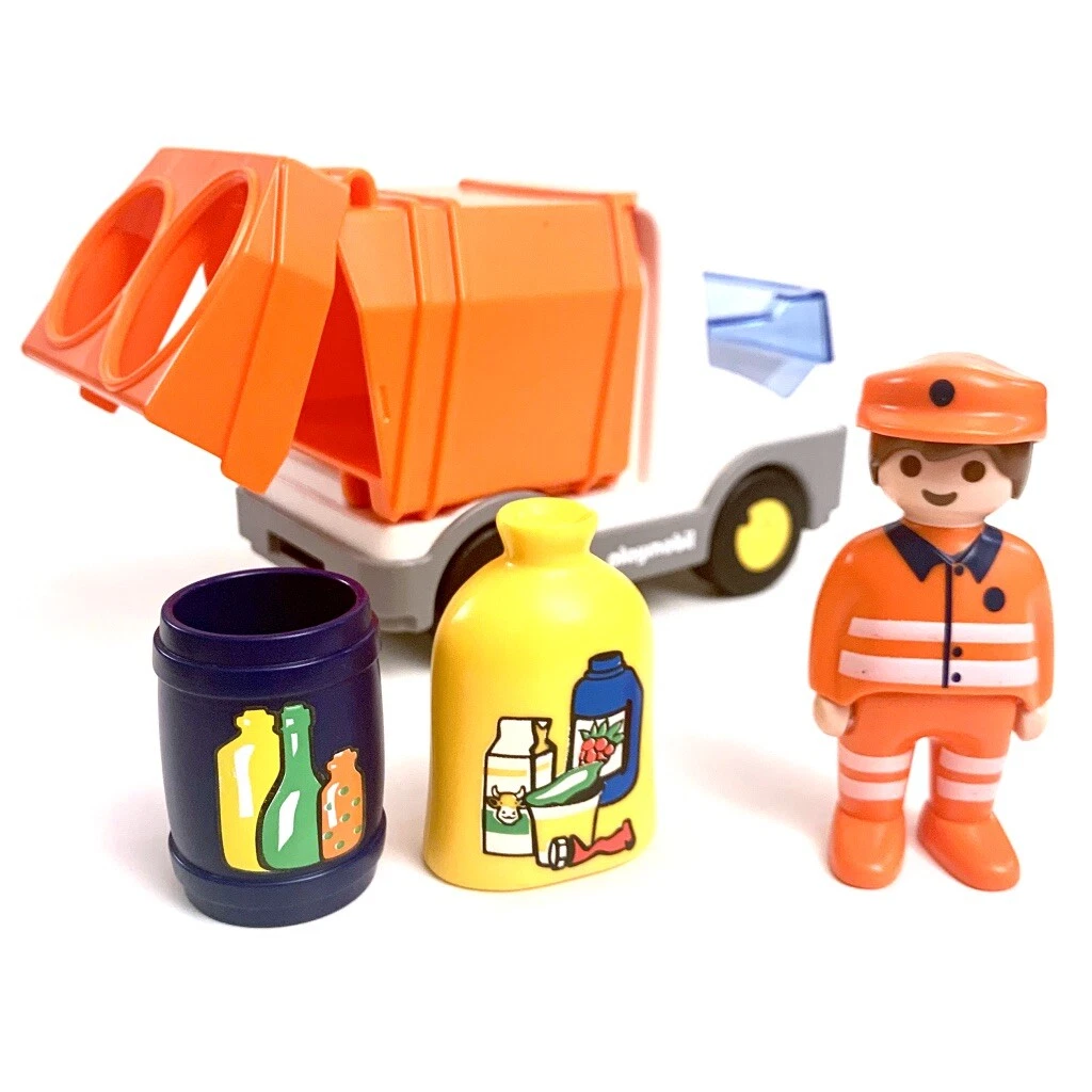 camion poubelle avec ouvrier recyclage v hicules Playmobil 1.2