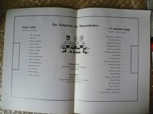 1978 UEFA Cup Match Arsenal v Lokomotive Leipzig, 27 September - Picture 2 of 3
