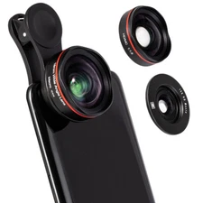 2 in 1 Professional Phone Camera Lens Kit Clip On for iPhone SAMSUNG Smartphone 