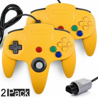 2pcs N64 Controller Gamepad Joystick For Nintendo 64 Wired Game Remote Classic