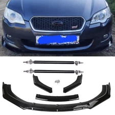 Front Bumper Cover Lip Spoiler Splitter Kit Trim Gloss Black For  Subaru P