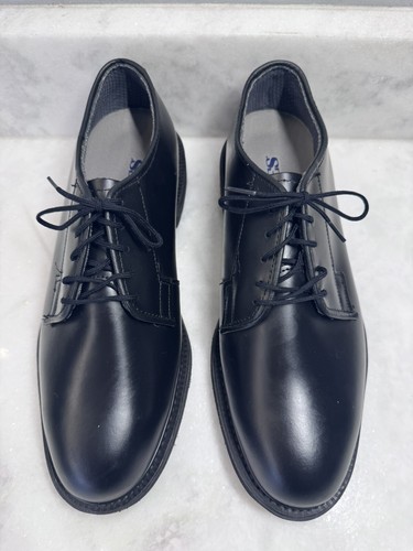 BATES Uniform Military Dress Shoe Black Leather Oxfords 00968 Mens Size 9B EUC - Picture 2 of 15
