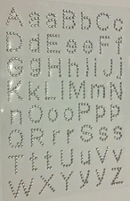 CraftbuddyUS 56pcs Clear Self Adhesive Diamante Rhinestone Letter Gems a-z