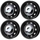 WEDS NEOCARROW Wheels 14x4.5J+45 4x100 SemiMatteBlack/ChromeCap [Set of 4]