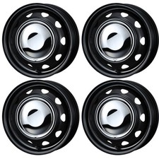 Weds Neocarrow Wheels 14x4.5j45 4x100 Semimatteblackchromecap Set Of 4