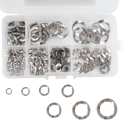 #ad #ad 295 Pcs 304 Stainless Steel Spring Wave Washer Assortment Kit 7 Sizes Wave Gask $17.99