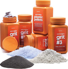Rock Tumbler Grit Refill Kit - 3.5 Pounds Grits Media  Poly Plastic Pellets - R