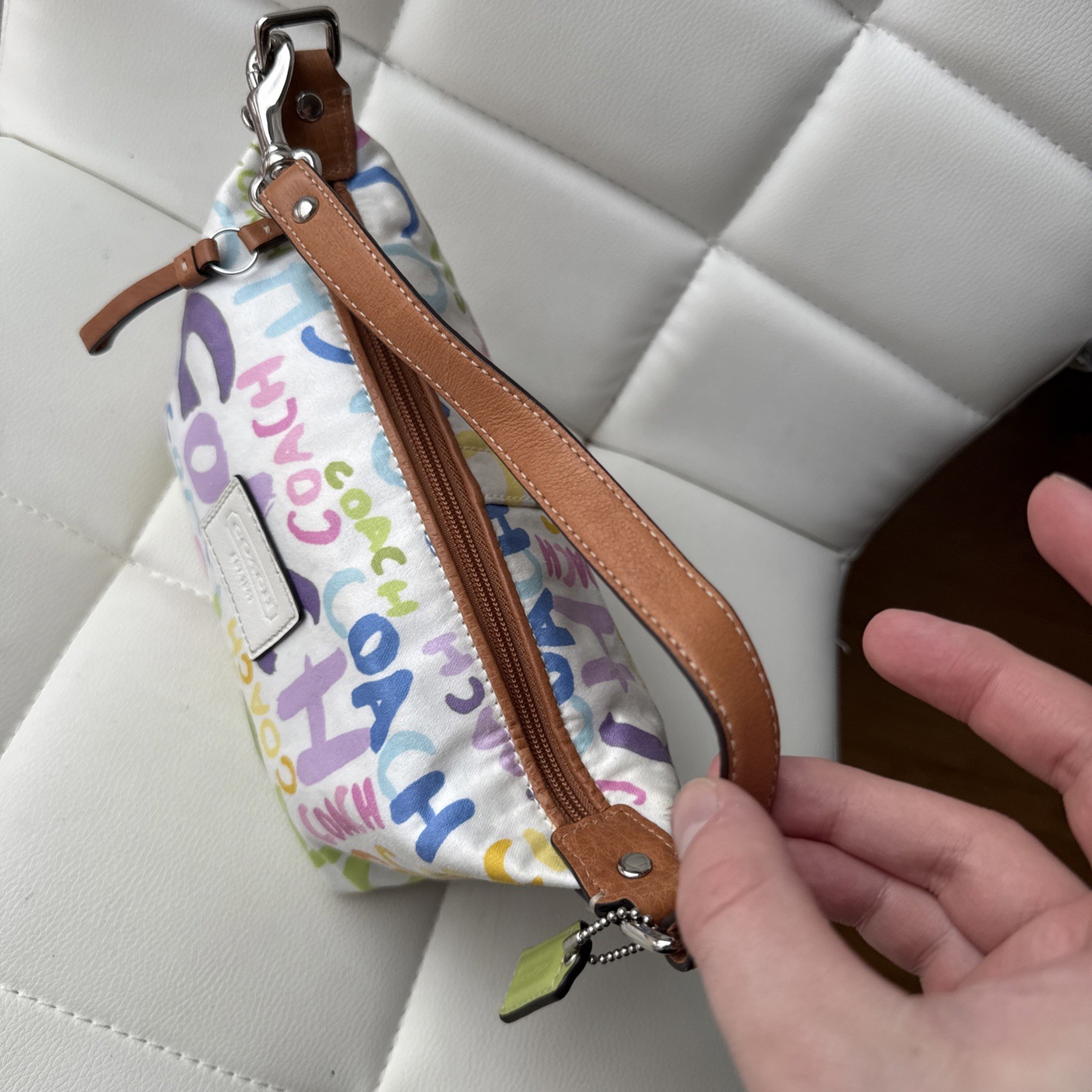 Coach Spring Hampton Scribble Graffiti Mini Hobo … - image 6