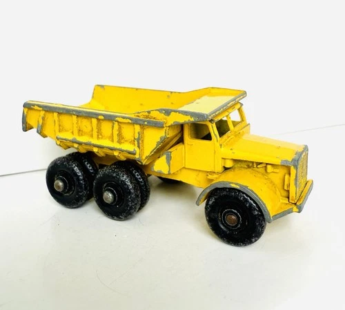 Matchbox England by Lesney Dumper Truck No. 6 1968 Toy Dump Bed Euclid Yellow