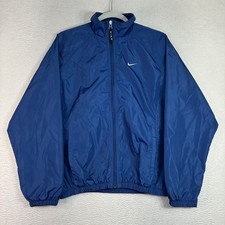 Vintage Nike Windbreaker Jacket Women S Blue Full Zip Nylon Mesh Lined 90s
