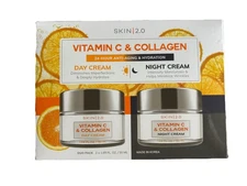 Skin 2.0 Vitamin C&Collagen 24-Hour Anti-Aging&Hydration Day&Night Cream DuoPack