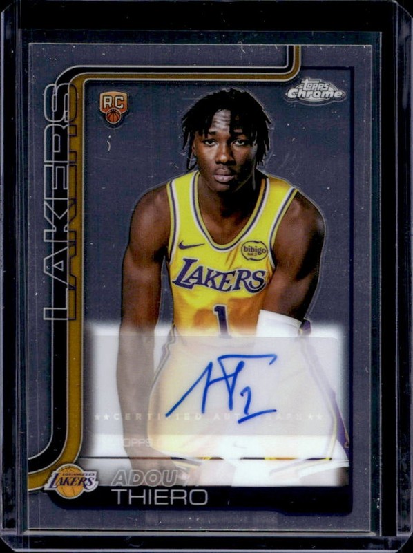 2025-26 Topps Chrome Adou Thiero Auto Autograph RC #TCAR-AT Lakers Rookie