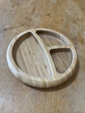 AVANCY BAMBOO 3 COMPARTMENT BABY PLATE, Preowned Modern Natural Organic