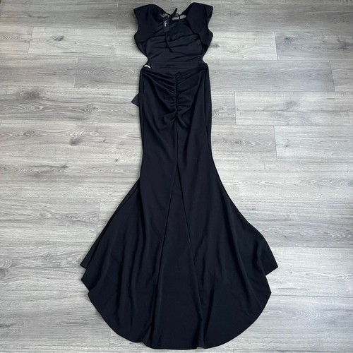Lulus Captivating Perfection Backless Maxi Dress Small Black Mermaid Formal Gala - Picture 8 of 11