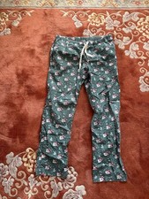 Vineyard Vines Mens Cotton Pajama Pants White Green Clovers Large Elastic Band