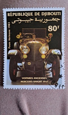 Timbre de 80f republique de djibouti - poste arienne 1983 - voiture ancienne