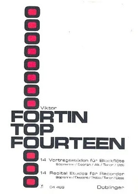 Top fourteen 14 Vortragsetüden für Blockflöte solo | Viktor Fortin