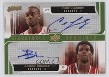 2008 Upper Deck MVP Signatures Required Carl Landry Aaron Brooks #SR-LB Auto 0v2