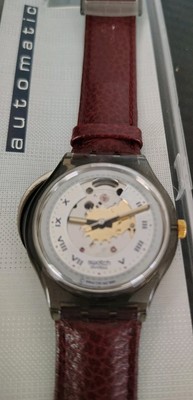 Vintage 1991 Swatch SAM100 ''Rubin'' 34mm Swiss 23 Jewel Automatic Watch