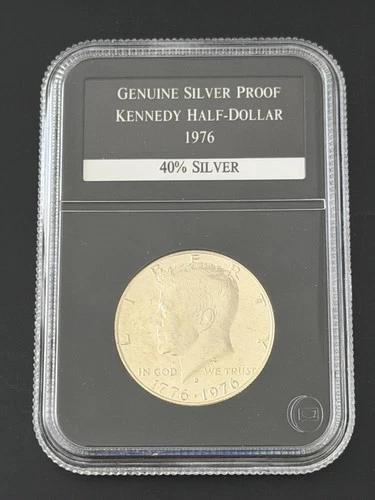 1976 S Kennedy Half Dollar Bicentennial 40% Silver Proof PCS Holder