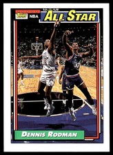 Dennis Rodman 1992-93 Topps #117 Pistons NBA READ FREE SHIPPING AutographDen
