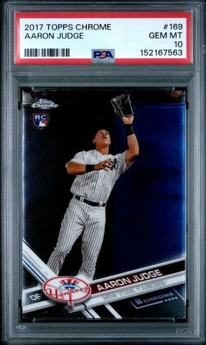 2017 TOPPS CHROME #169 AARON JUDGE PSA 10 NEW YORK YANKEES