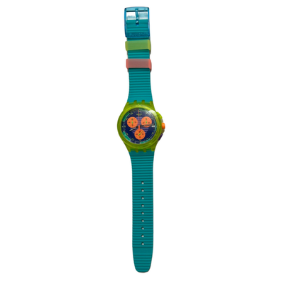 Swatch Unisex Neon Wave Adjustable Analog Quartz Watch, 42mm  display picture 1