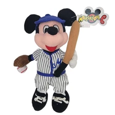 NOS Mouseketoys Baseball Mickey Mouse Bean Bag Vintage Disney Blue #28