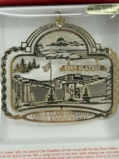 LEWIS  CLARK EXPEDITION 200th Anniversary 24K Gold Flashed Brass Ornament 3D
