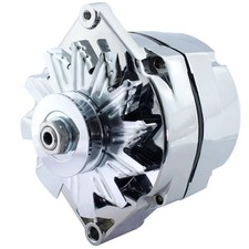 High Output 105A Chrome 1 Wire Alternator for Chevy 350 305