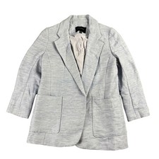 Banana Republic Linen Blend Heather Baby Blue Blazer Women's 4P Business Casual