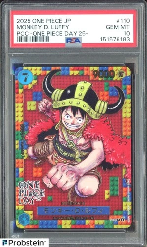 #1 2025 One Piece JP PCC One Piece Day '25 #110 Monkey D. Luffy PSA 10 GEM MINT