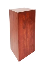 Returned item 36" Pale Walnut Cube Pedestal Display Stand Easy assembly required