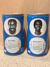 NBA Lot 1979-80 RC Royal Crown Cola Basketball RC Cans Robert Parish Earl Monroe