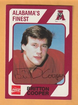 Britton Cooper Alabama Crimson Tide AUTO Signed 1989 Card Mobile AL