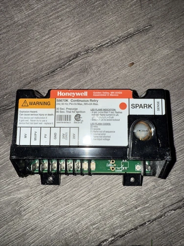 Honeywell S8670K Continuous Retry Ignition Control