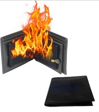 Magic Trick Fire Flaming Wallet Leather Street Show Close up Magic Pros-See Demo