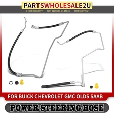 2x Power Steering Pressure &Return Line Hose Assy for Buick Chevrolet GMC Olds