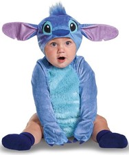 Disney Stitch Baby Costume 12-18 Months Blue Plush One Piece