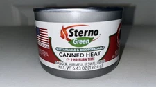 STERNO Green Ethanol Gel Chafing Fuel 2 Hr Canned Heat 5.9 OZ can ~