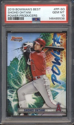 2019 Bowman's Best Baseball POWER PRODUCERS Shohei Ohtani PSA 10 DODGERS GEM MT