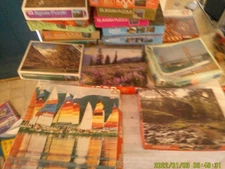 COLLECTION OF USED PUZZLE MILTON BRADLEY RANDOM HOUSE LOTS OF SCENERY