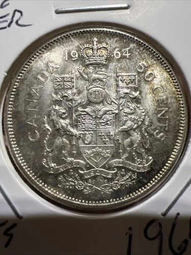 1964 Canada 50 Cents 80% Silver BU