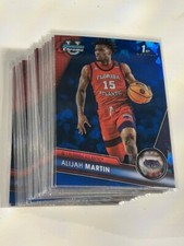 Lot (47) ALIJAH MARTIN 2023-24 Bowman University 1st Chrome ALL SAPPHIRE cards