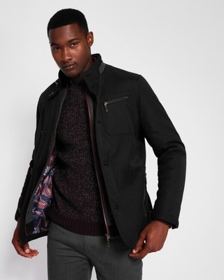 Ted Baker Mens Romeo Black Funnel Neck Padded Jacket Coat - Size 5 - RRP: Â£259 | eBay
