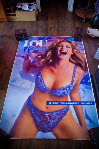 LOU LINGERIE B French Bus Vintage Advertising Fashion Sexy Poster Original