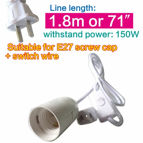 E27 Bulb Switch Cable Wire Connect Cable Wire For 2 or3 Pin T5/T8 Lamp Tube Line - Picture 12 of 33